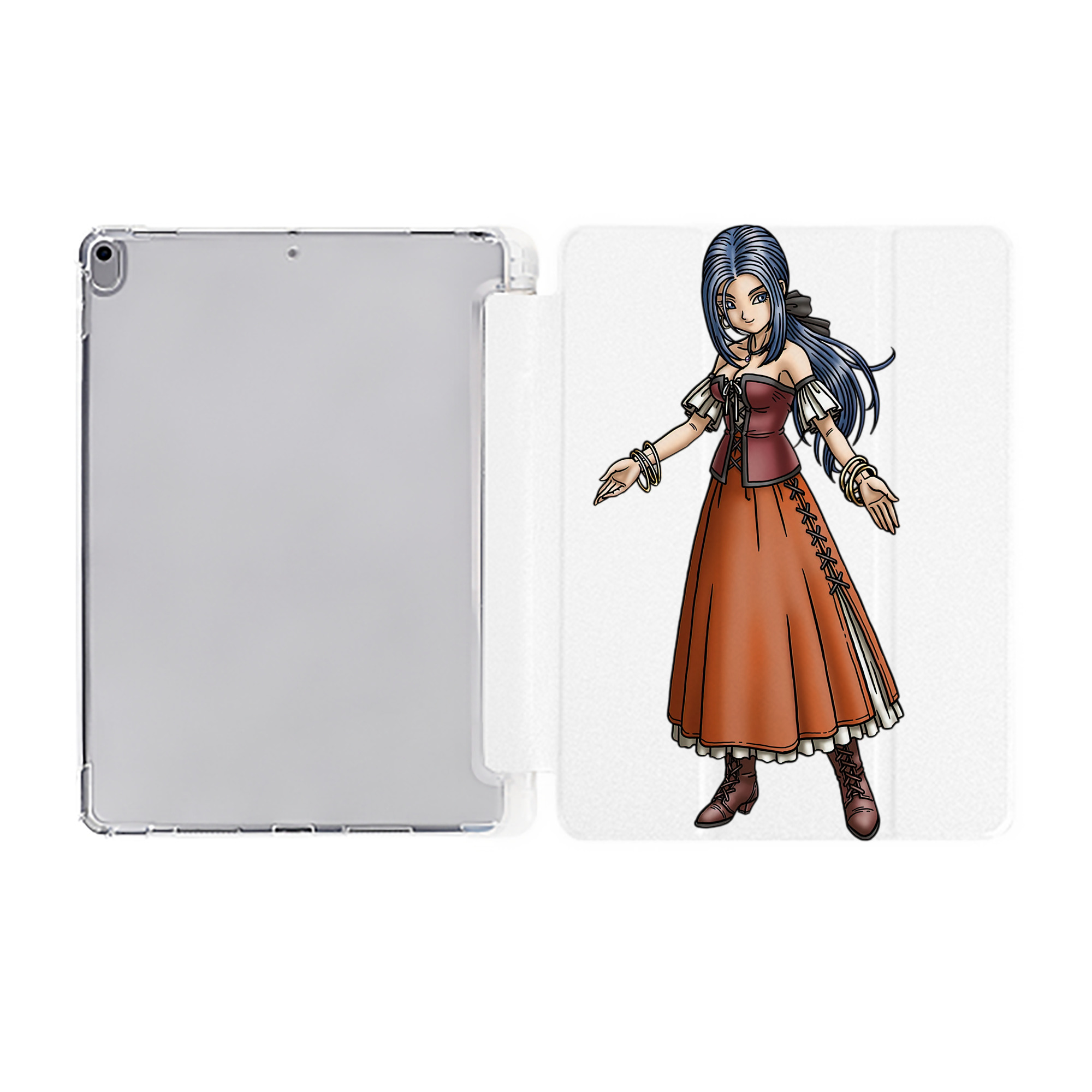 （画像用） ドラゴンクエスト Doragon Kuesuto Dragon Quest IPad ケース ペン収納付き 三つ折りスタンド PUレザー×シリコン 対応機種9.5/10.5/10.9インチ